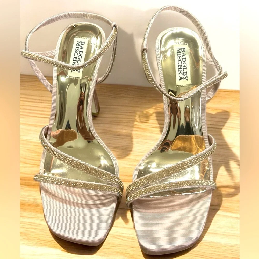 Badgley Mischka Womens Urbana Open Toe Ankle Strap Heels Women’s US 9 NIB - Picture 3 of 8